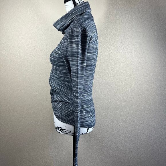 Lululemon Melodic Movement Long Sleeve Space Herringbone Black White size 8 - Picture 8 of 13
